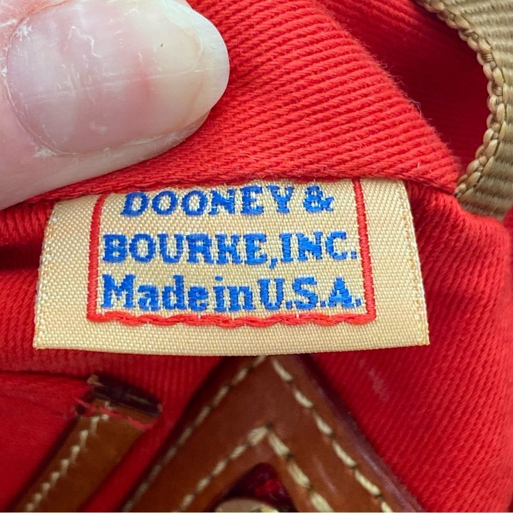 Dooney & Bourke Tan Taylor Shopper Canvas & Leather Large Satchel Tote Bag - Picture 12 of 15